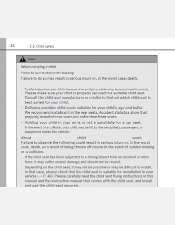 daihatsu rocky 2024-2025 owners manual in english